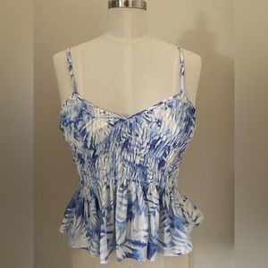 Ocean Drive blue and white summer tank size small.